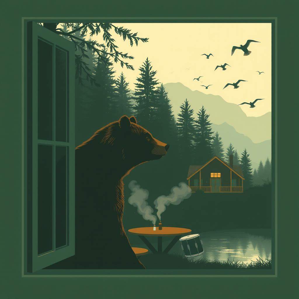 Na floresta o urso marron