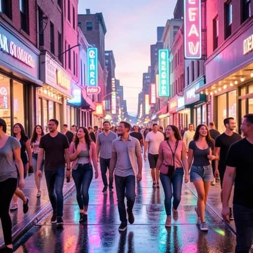 Walking in LA Lights