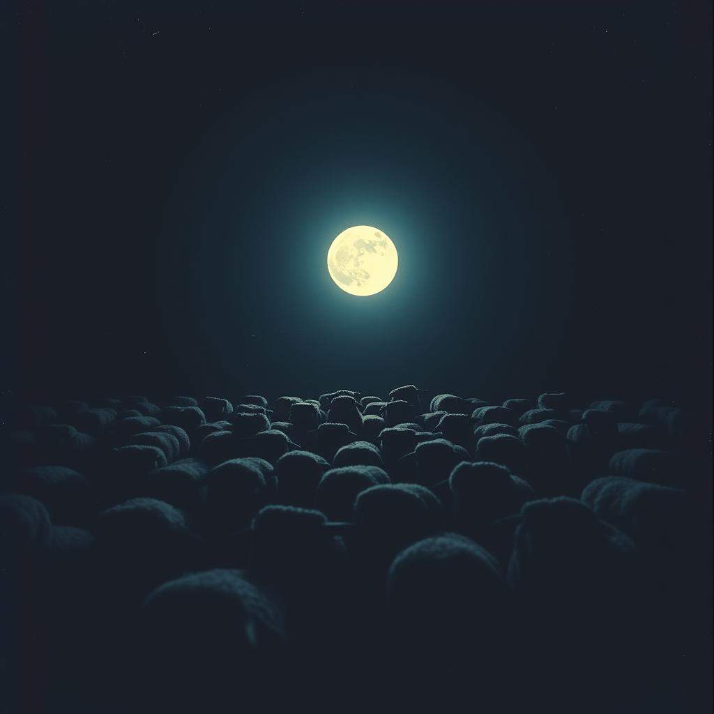 At night the sheep appear