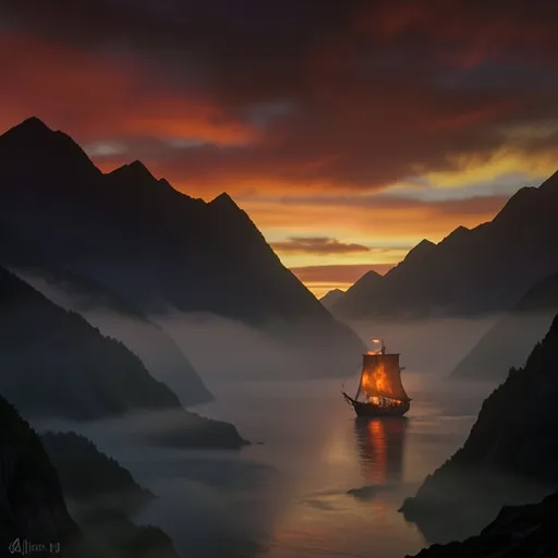 Ravens Over Red Fjords