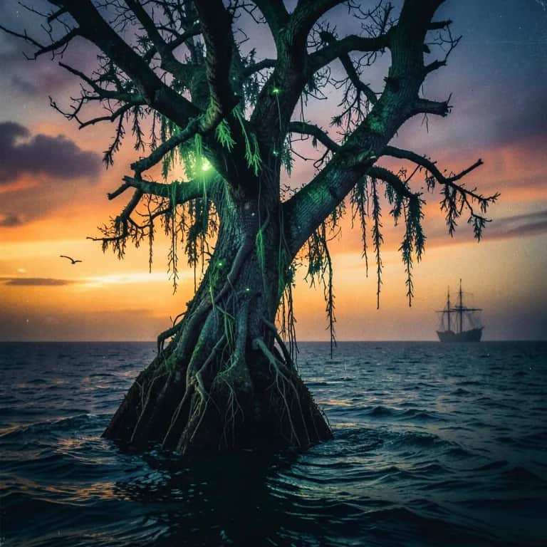 Black Flags and Emerald Waves