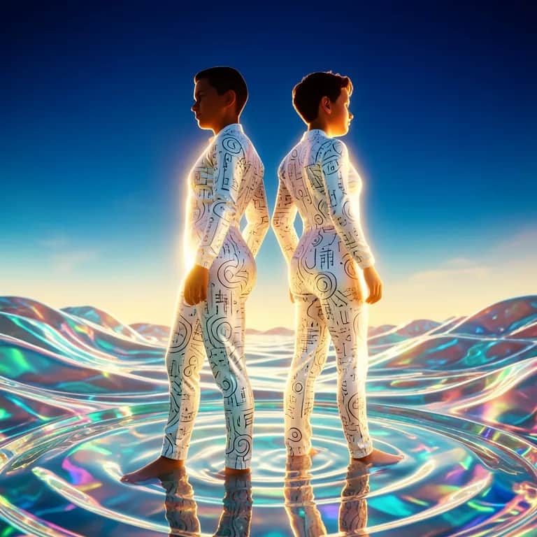 Twin in White Clothing