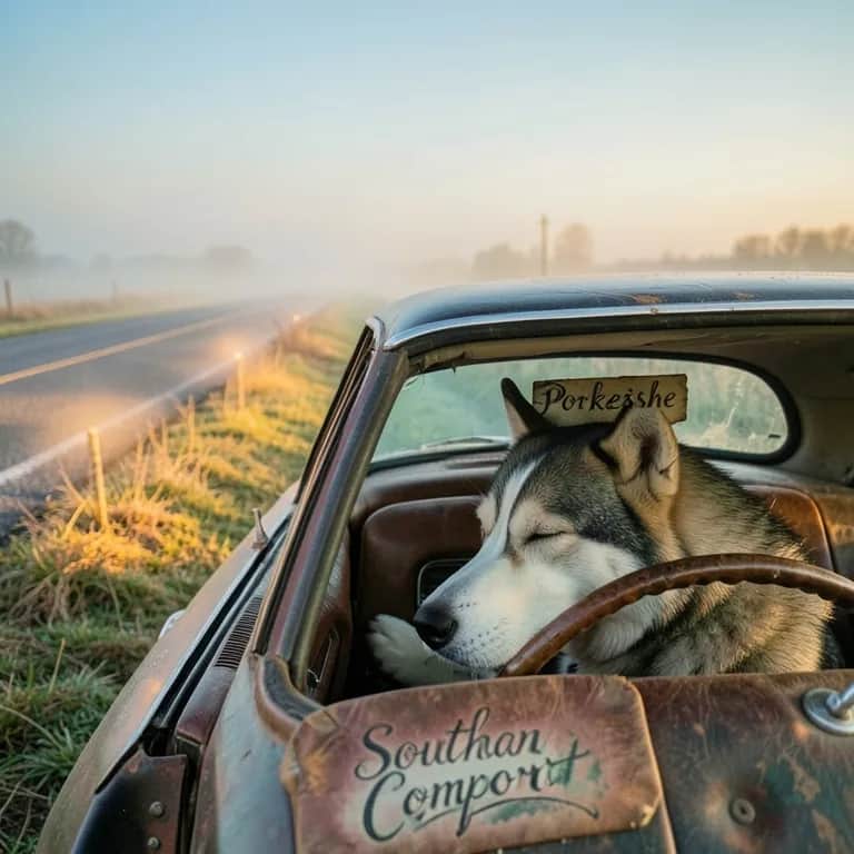 Porkeyshe Rides Shotgun