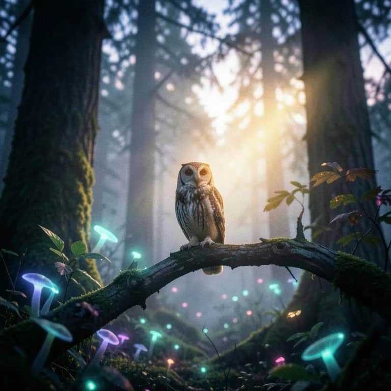 Owls in Pines
