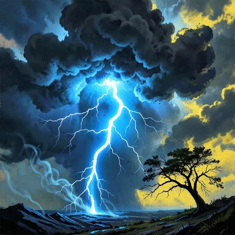 Roaring skies of thunder