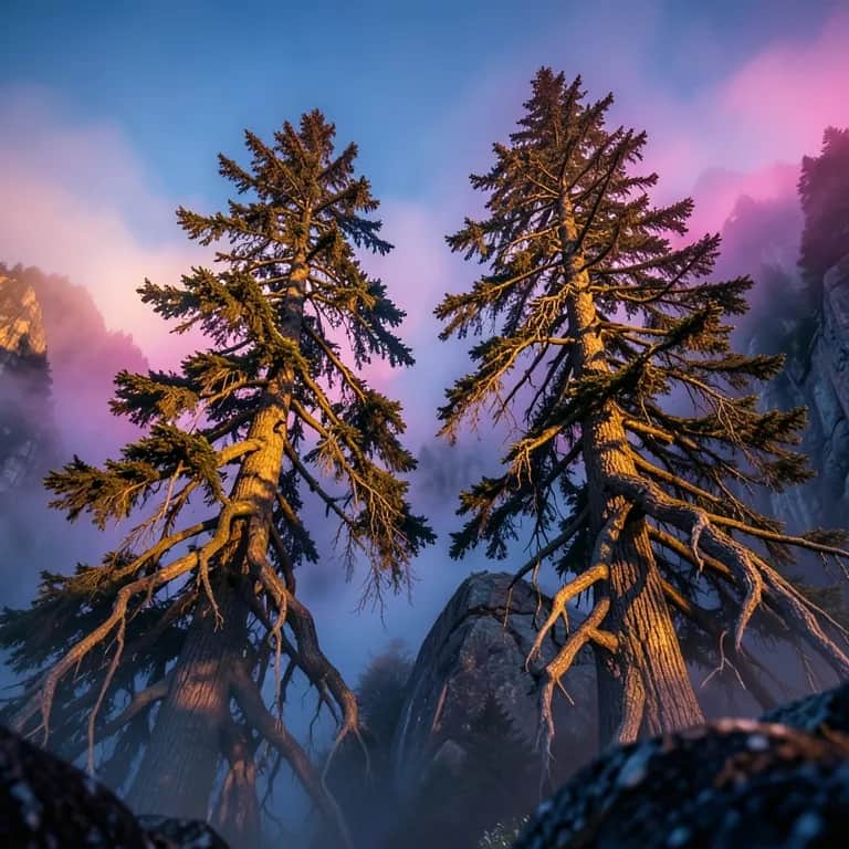 Jagged Pine Trees