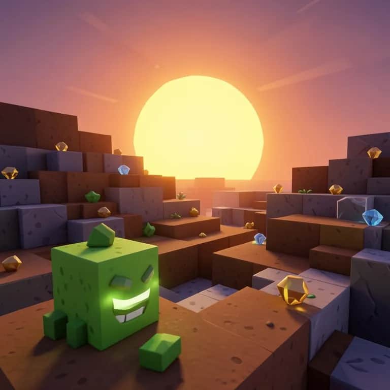 Minecraft diamond land