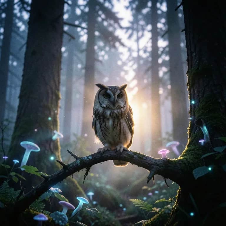 Owls in Pines
