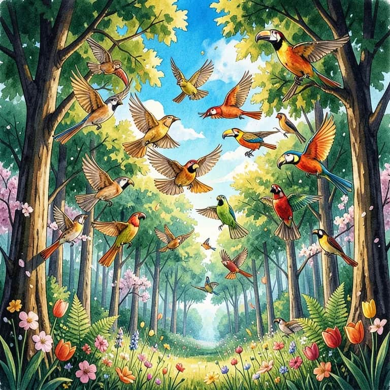 All the birds are here today