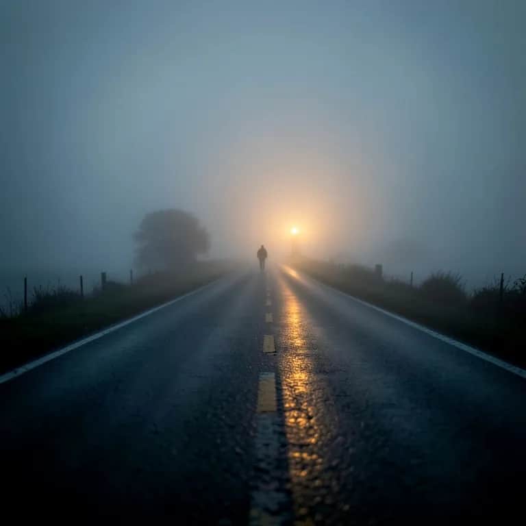 Title: "Coastal Road Shadows"