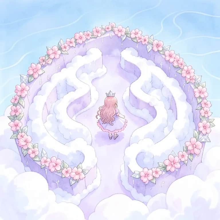 เขาวงกตสีชมพูอ่อน (Light Pink Labyrinth)