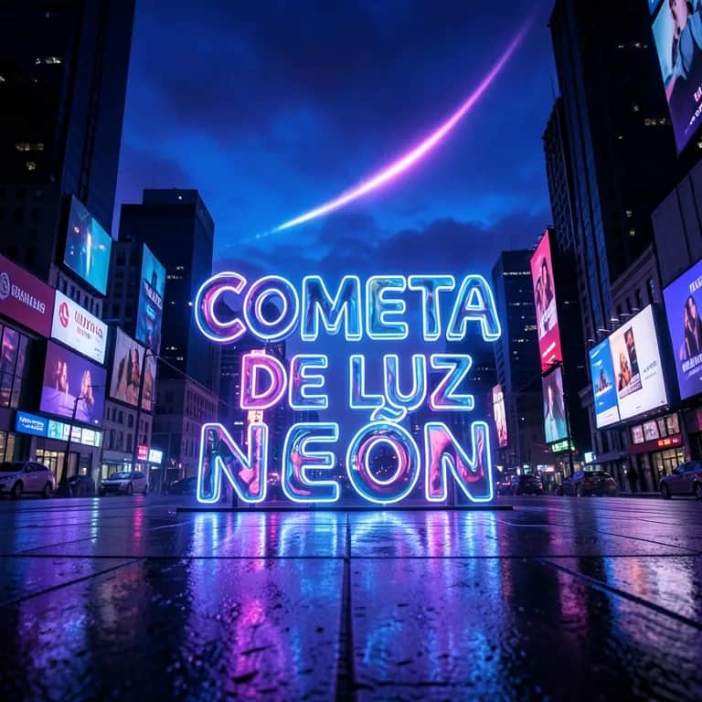 Cometa de luz neón