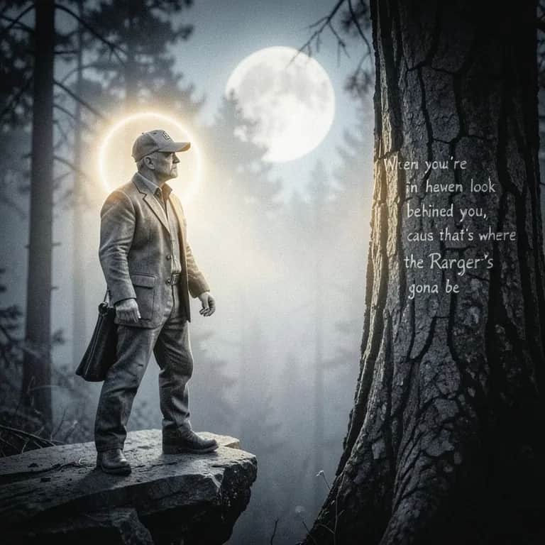 When you're in heaven look behind you, cause that's where the ranger's gonna be