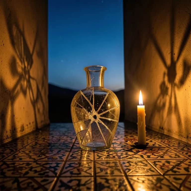 I heard the sound of glass breaking.