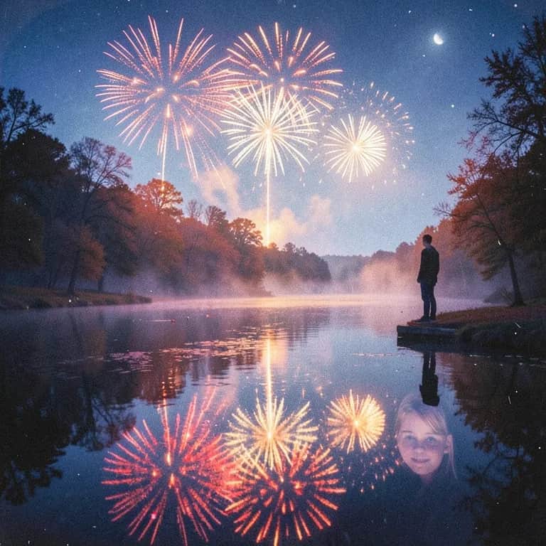Fireworks On Her Face