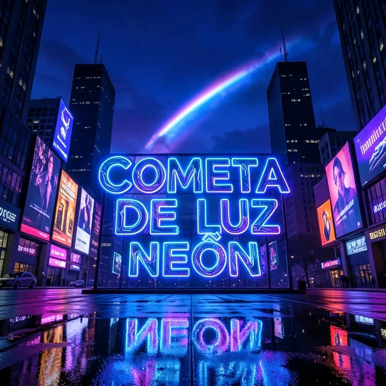Cometa de luz neón