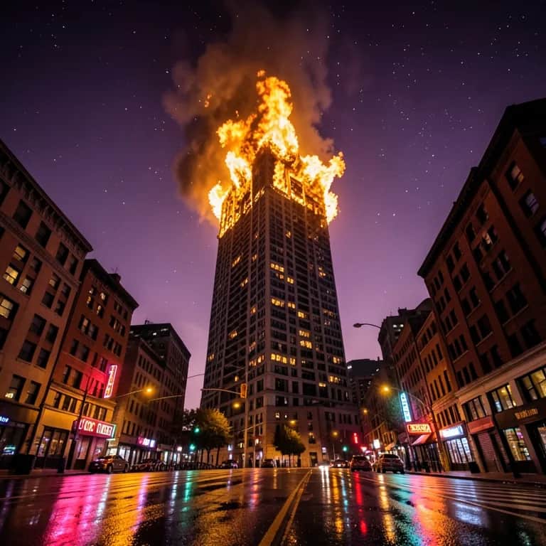 Burning streets