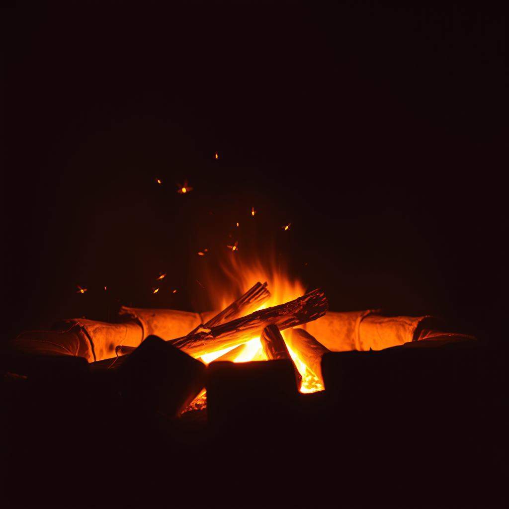 Camp fire hearts