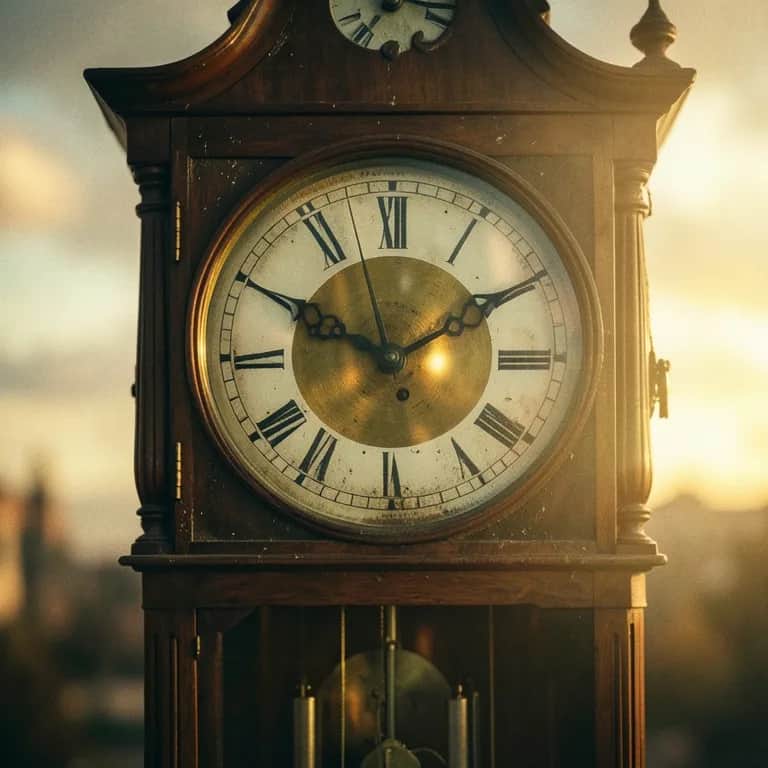 The clock on the wall