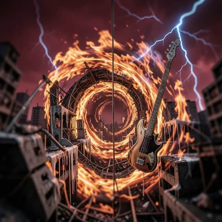 Descending into flames