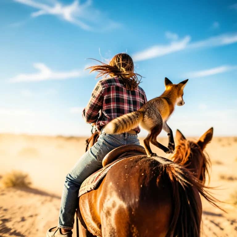 Fox On The Fence Line