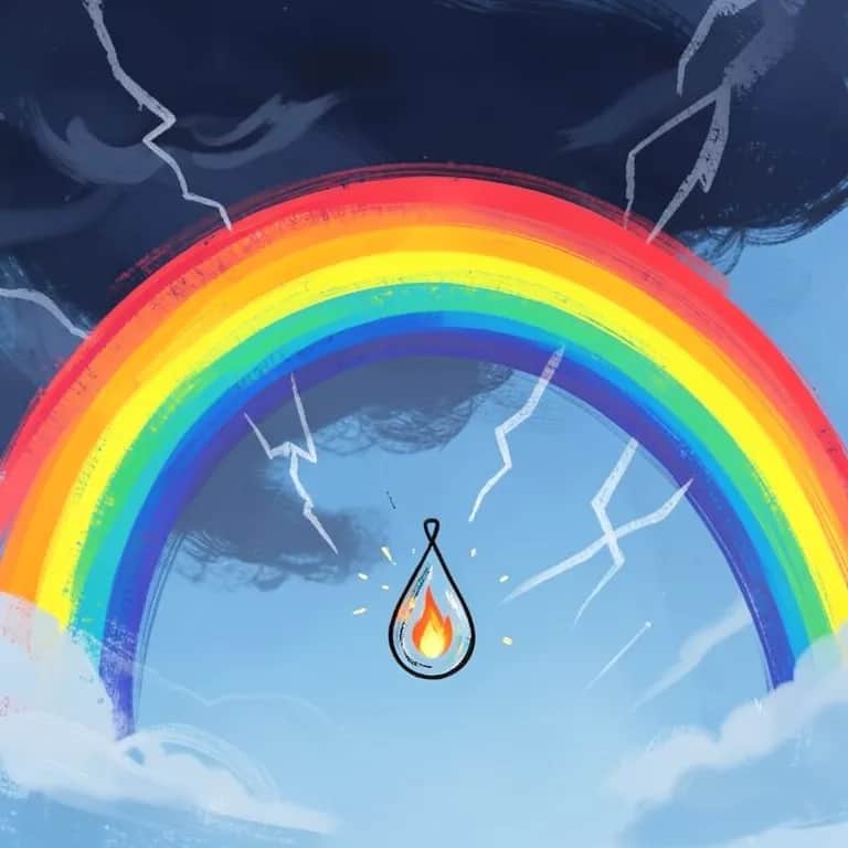 Dance with a rainbow