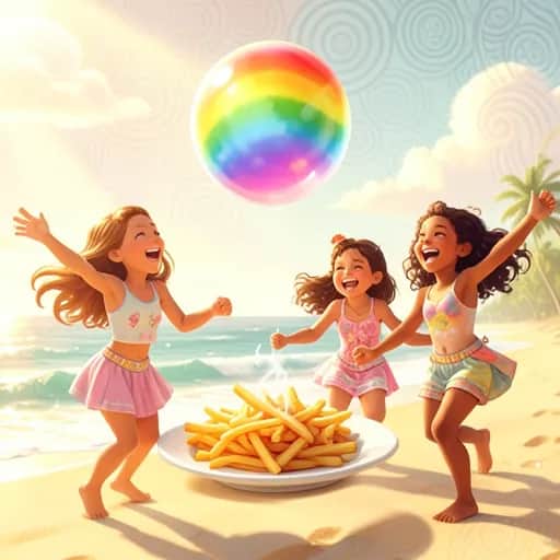 French fries and soap bubbles