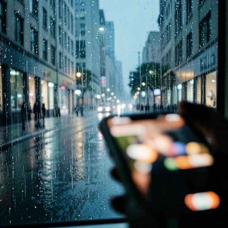 Rain after dark