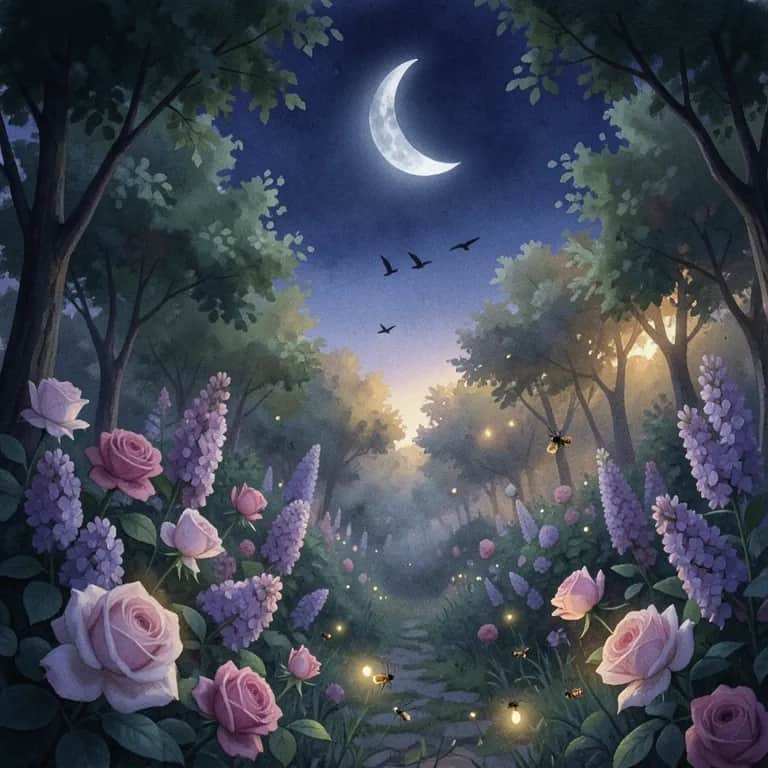 The roses and lilacs