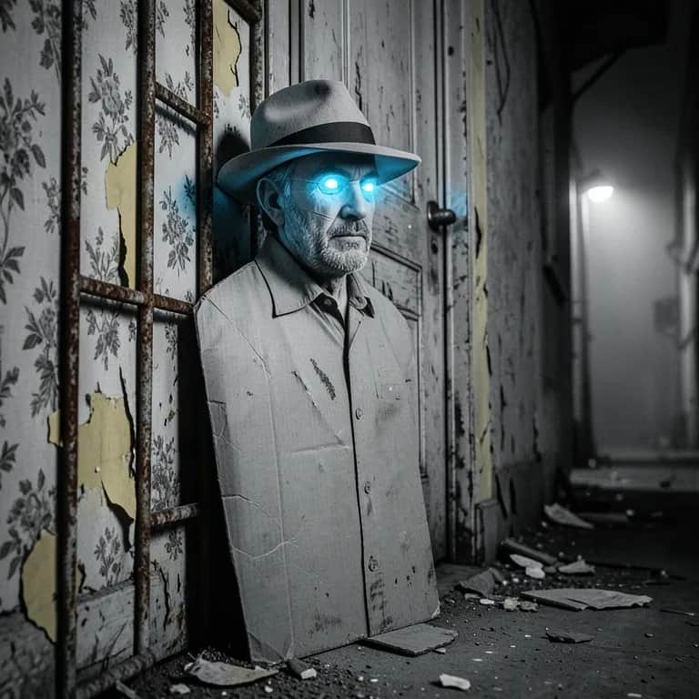 Cardboard Hat Man