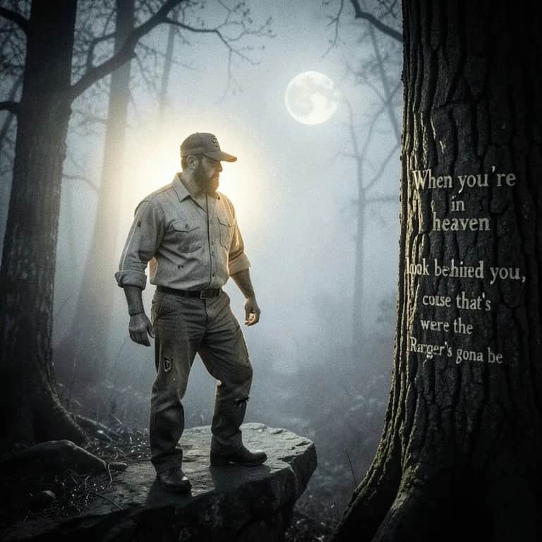 When you're in heaven look behind you, cause that's where the ranger's gonna be