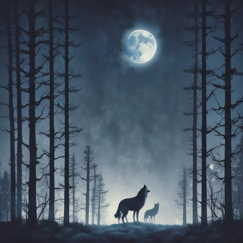 Werewolves Howling in the Night