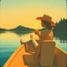 Girl on a boat
